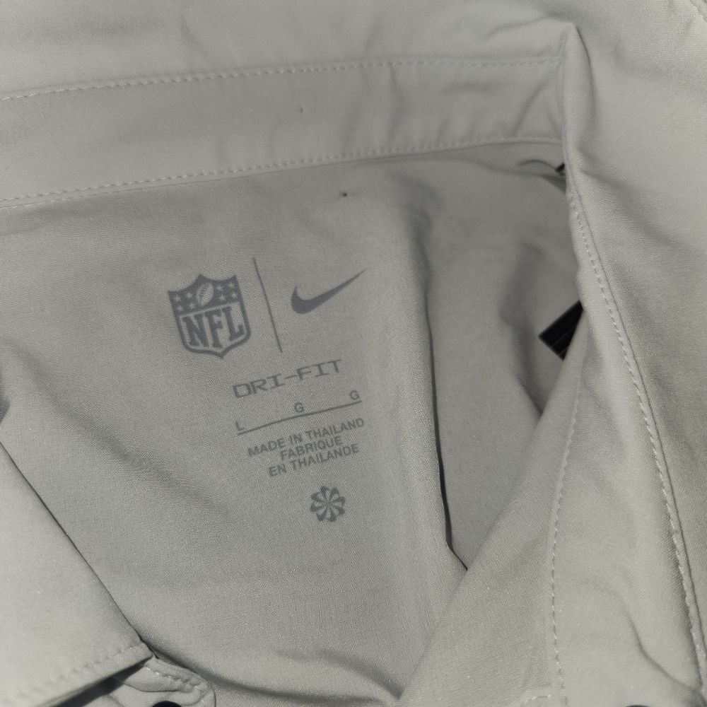 NIKE Men's Dallas Cowboys Sideline Lockup Performance Polo NWT Light Gray - Picture 9 of 10